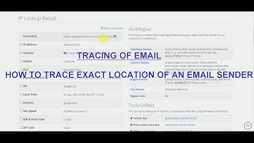 Trace location and IP address of an email sender | Email Tutorial #Tracing of Email