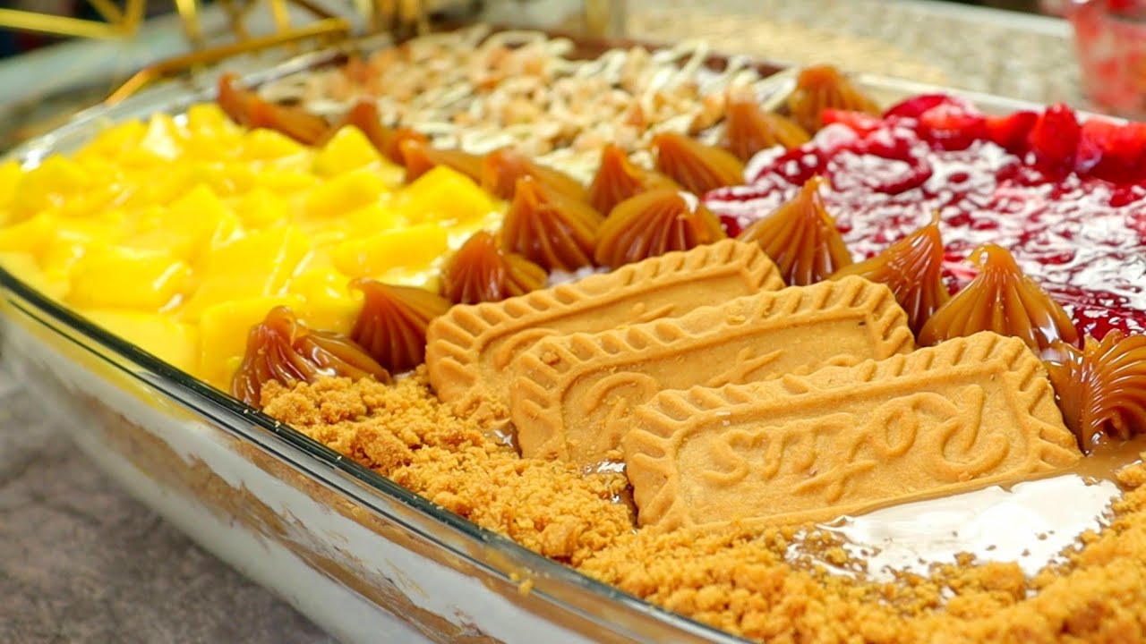 الكنافه التريند‼️ القطقوطة بأربع نكهات مختلفه لذيذه وبدون فرن !!