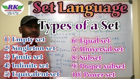 TN 9th Maths|Set Language|Types of Sets|In tamil