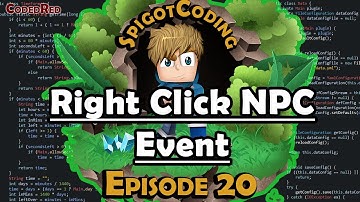 How to make a Spigot 1.15+ plugin (Ep20) Right Click NPC Custom Event