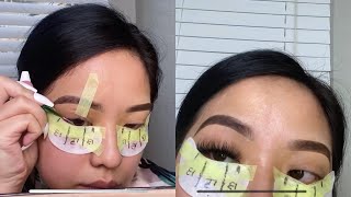 Veyelash Lash Extension at Home (under $40) \/ Step by Step with Tips \& Tape Method ♡