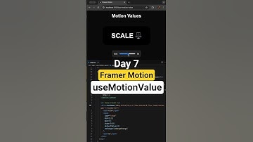 Day 7 useMotionValue in Framer Motion  #framermotion #reactjs #animation #coding #webdevelopment