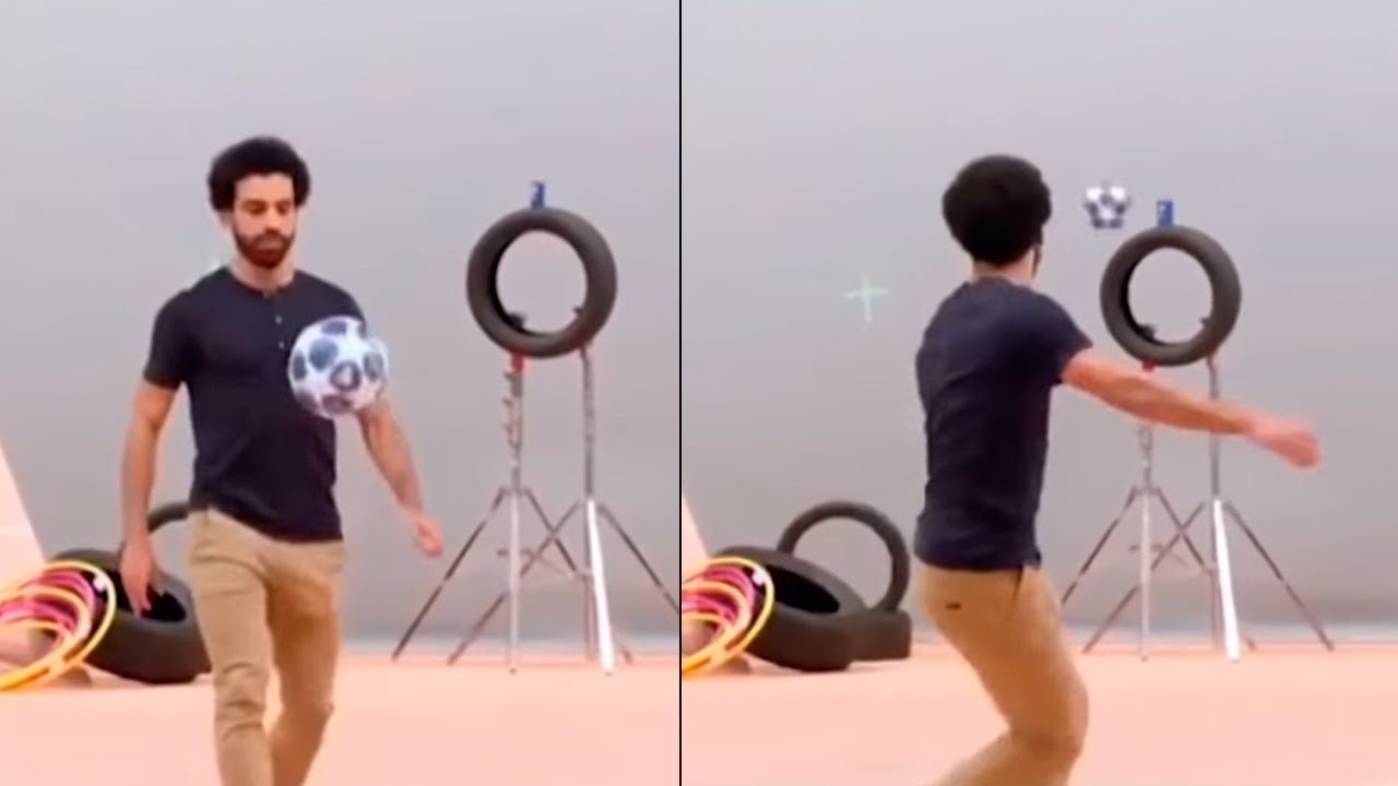 Сумасшедший скилл Салаха на съемках рекламы Pepsi!