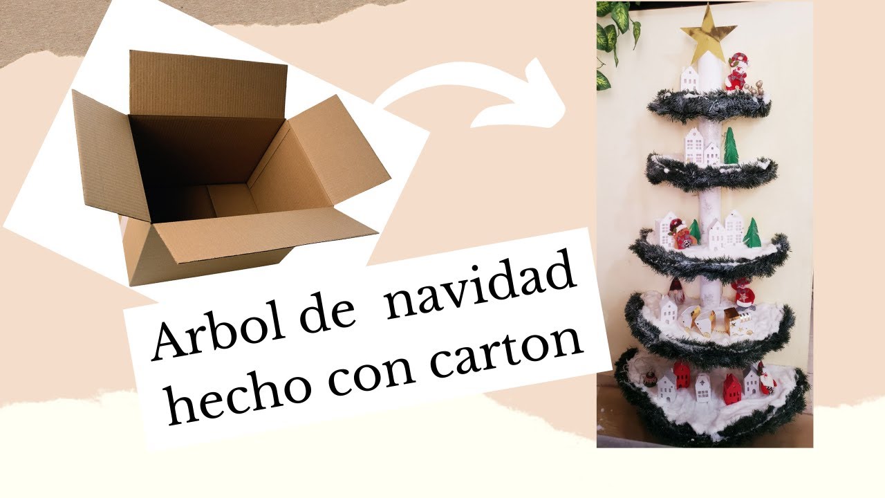 Arbol de Navidad Hecho Con Carton / Arbo de Navidad Con Material Reciclado