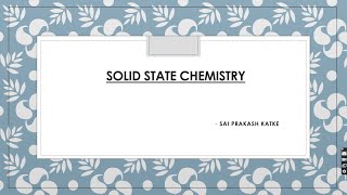 PPT ON SOLID STATES