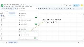 Drop Down List in 30 seconds | Google Sheets | Data Validation