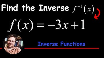 How to Find the Inverse of a Function - EASY STEPS - Linear Function