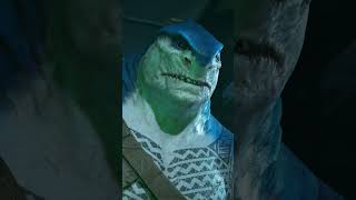 Wonder Woman Pushes King Shark Aside - Suicide Squad Kill The Justice League