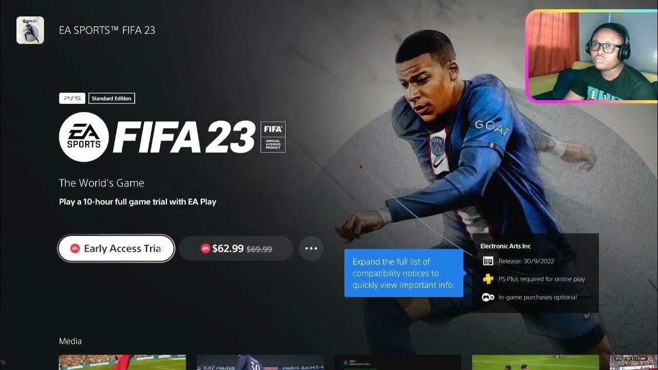 FIFA 23 de PS5 pode ser testado por R$ 6 no EA Play