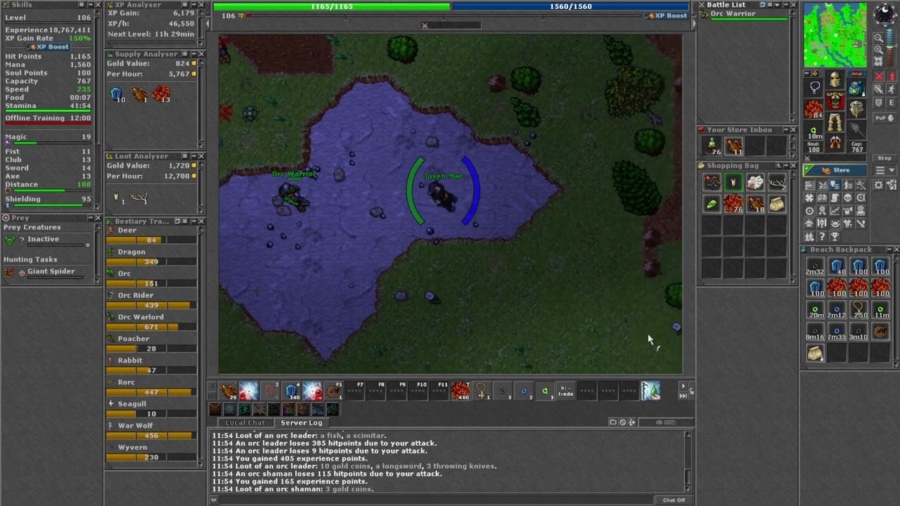 Orc Fortress - Paladin level 106 free account - Farming broken shamanic staff and orc tooth