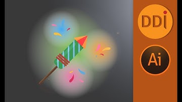 How to draw fireworks. In flat style. Vector illustration tutorial. 👍