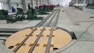 6 ton transfer trolley for handling materials,rail turntable car for factory