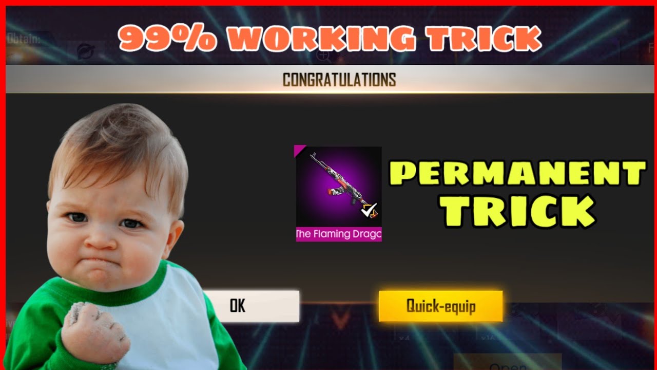 How To Get Dragon AK Permanent Gun Skin Free Fire || New Trick || 4G Gamers