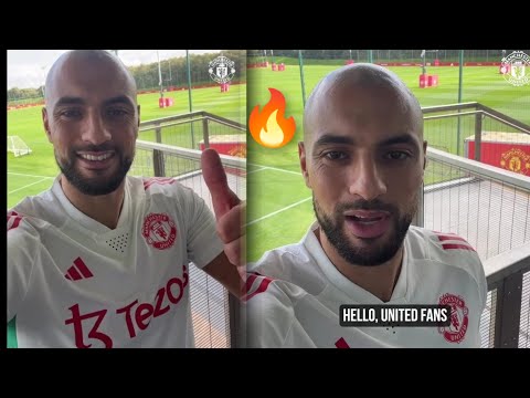 Sofyan Amrabat first message to Man United fans from Carrington training grounds