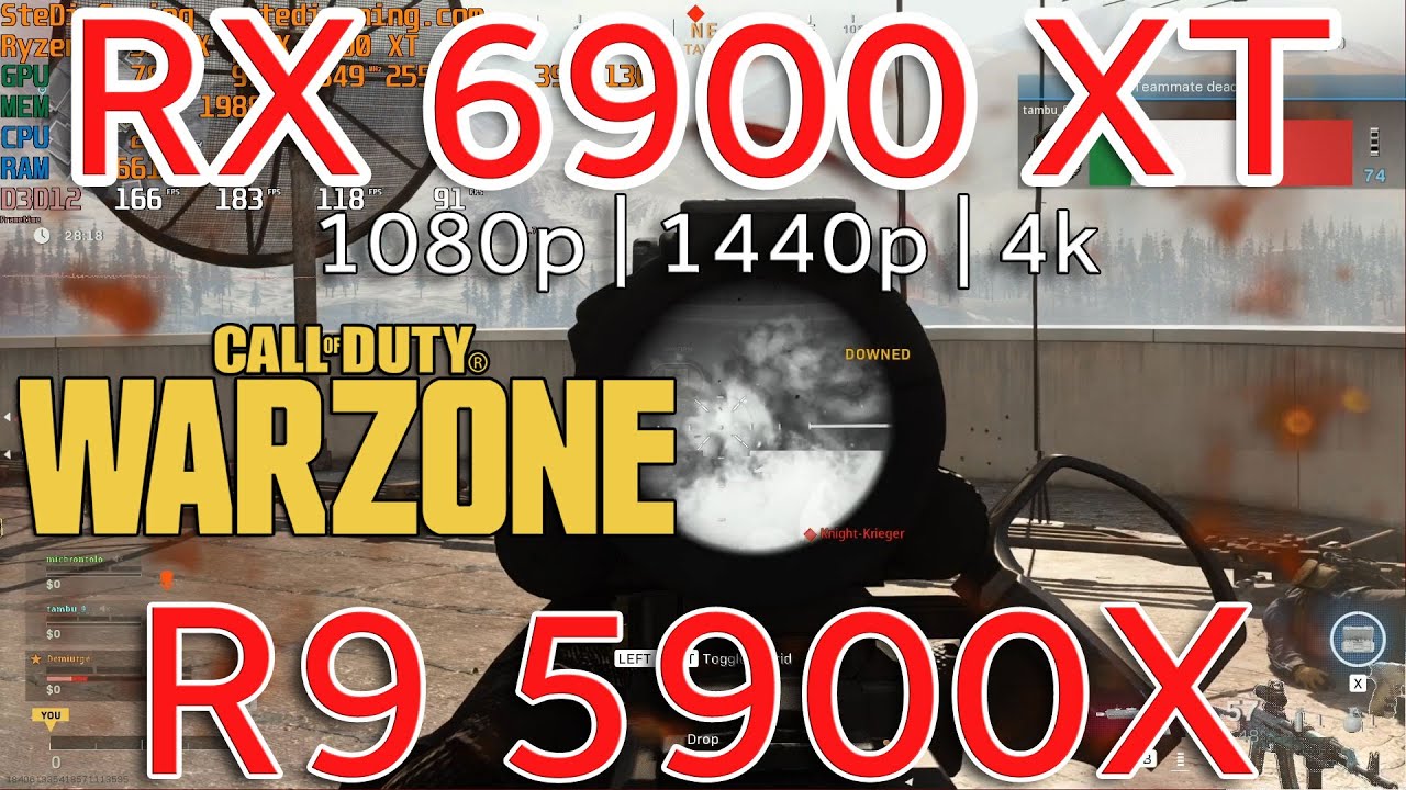 R9 5900X & RX 6900 XT COD Warzone 1080p 1440p 4K High