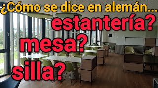 Vocabulario tecnico en aleman Video 172 mesa silla estanteria
