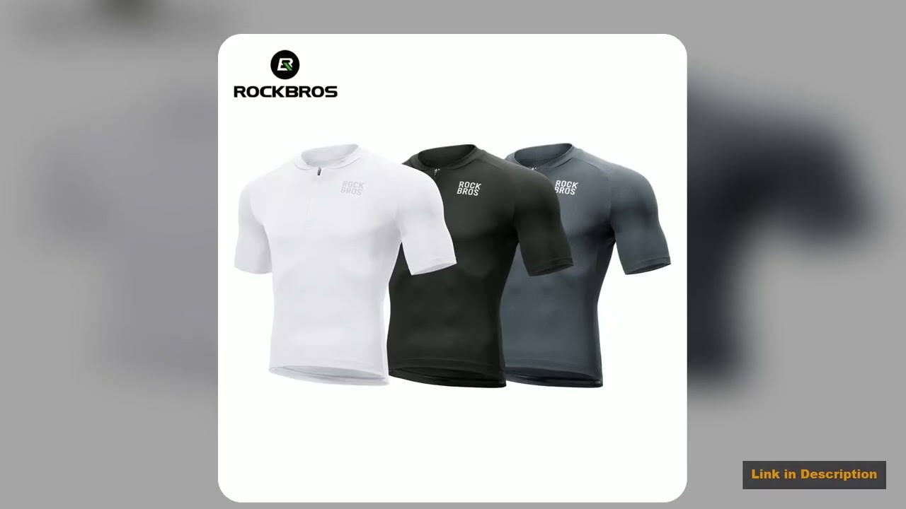 ROCKBROS Summer Cycling Jersey Short Sleeve Polo Shirt Lightweight Breathable Quick Dry Half