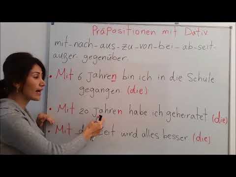 تعلم اللغة الألمانية مع دجلة 42 أحرف الجر في حالة الداتيف 1 Präpositionen mit Dativ
