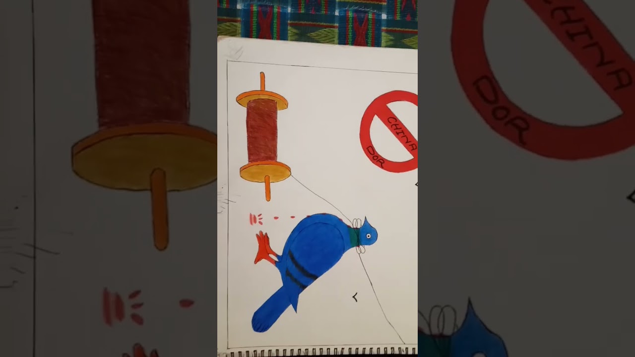 Stop China Dor | Save Birds 🐦 Drawing 