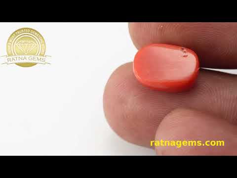 Product Video for: Moonga Stone 6.71 Ratti (6.11 Carat) - Italian Red Coral