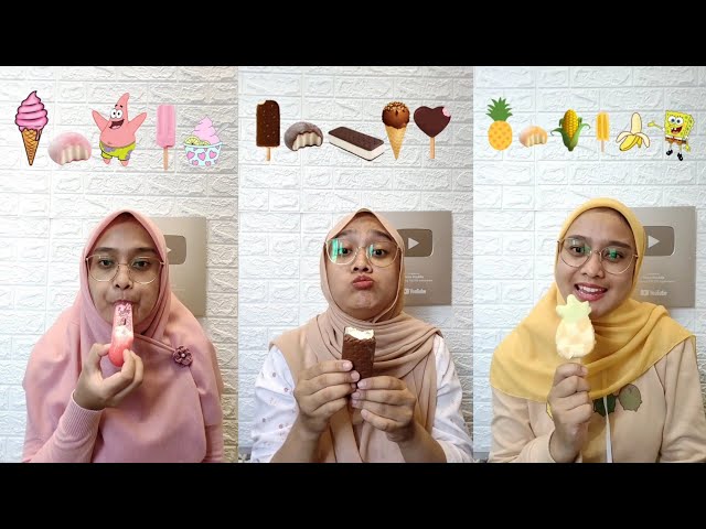 Kumpulan Video Makan Es Krim Sesuai Warna & Bentuk Emoji class=