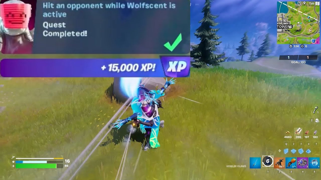 Hit an opponent while wolfscent is active Fortnite