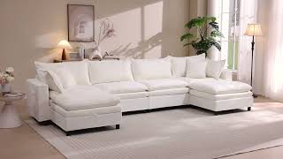 AceGuide Down-blend Cloud Couch for Living Room Modular Sectional Sofa