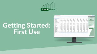 StockSheet: First Use (Data Dump)