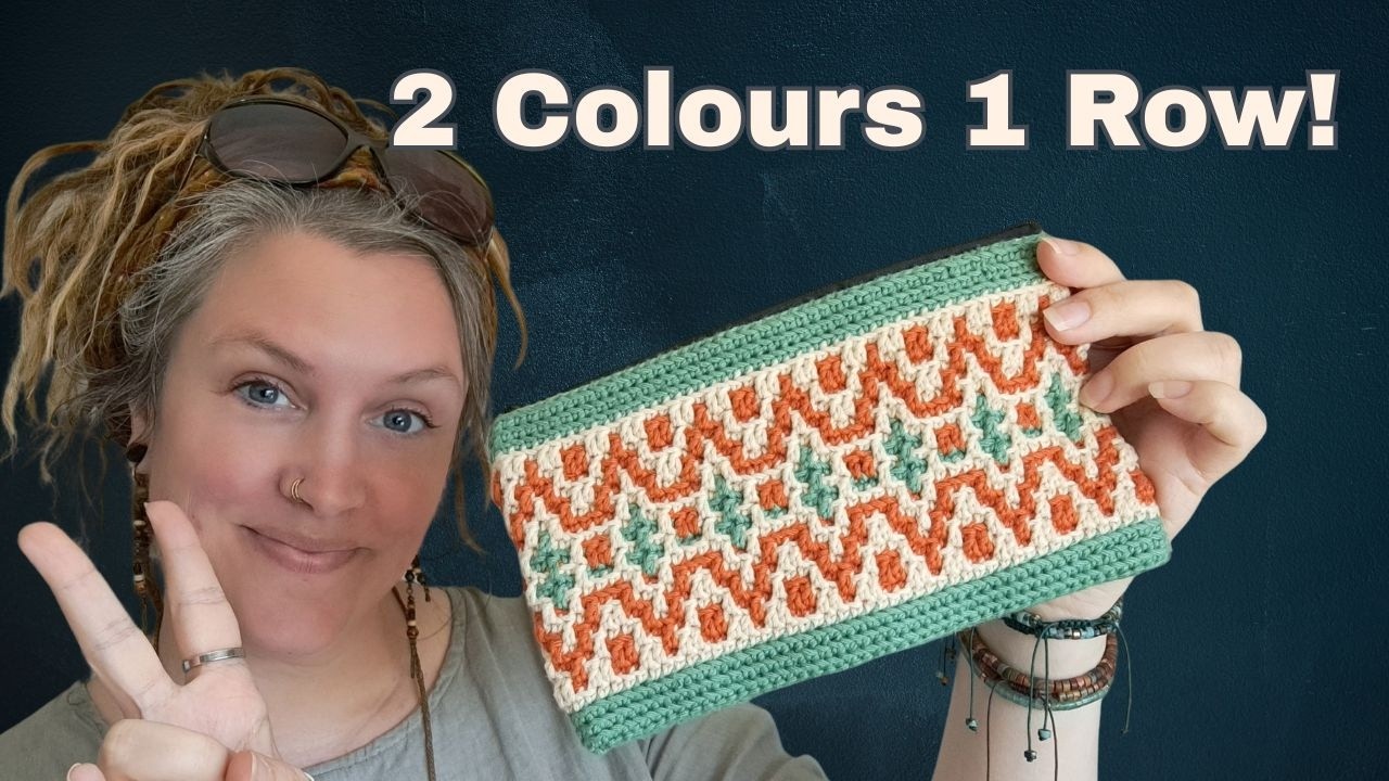 置物 HOW TO WRAP_ x ikkaku mosaic. Overlay Mosaic Crochet Tutorial, 2 Colours On 1 Row! - YouTube