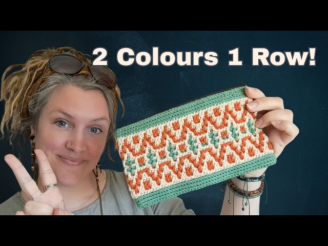 Overlay Mosaic Crochet Tutorial, 2 Colours On 1 Row! - YouTube