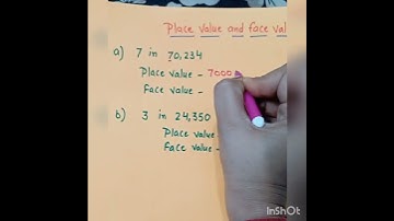 Place value and Face value#youtube#short trick#preet tutorial
