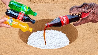 Coca Cola, 7 UP, Mirinda, Pepsi против Mentos и Пищевой Соды в Вулкане