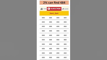 Can You Spot the Number 484 in Just 5 Seconds?