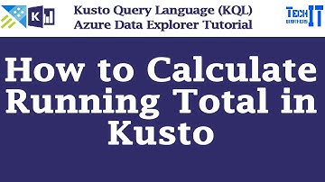 How to Calculate Running Total in Kusto | Row cumsum function in Kusto Query Language | KQL Tutorial