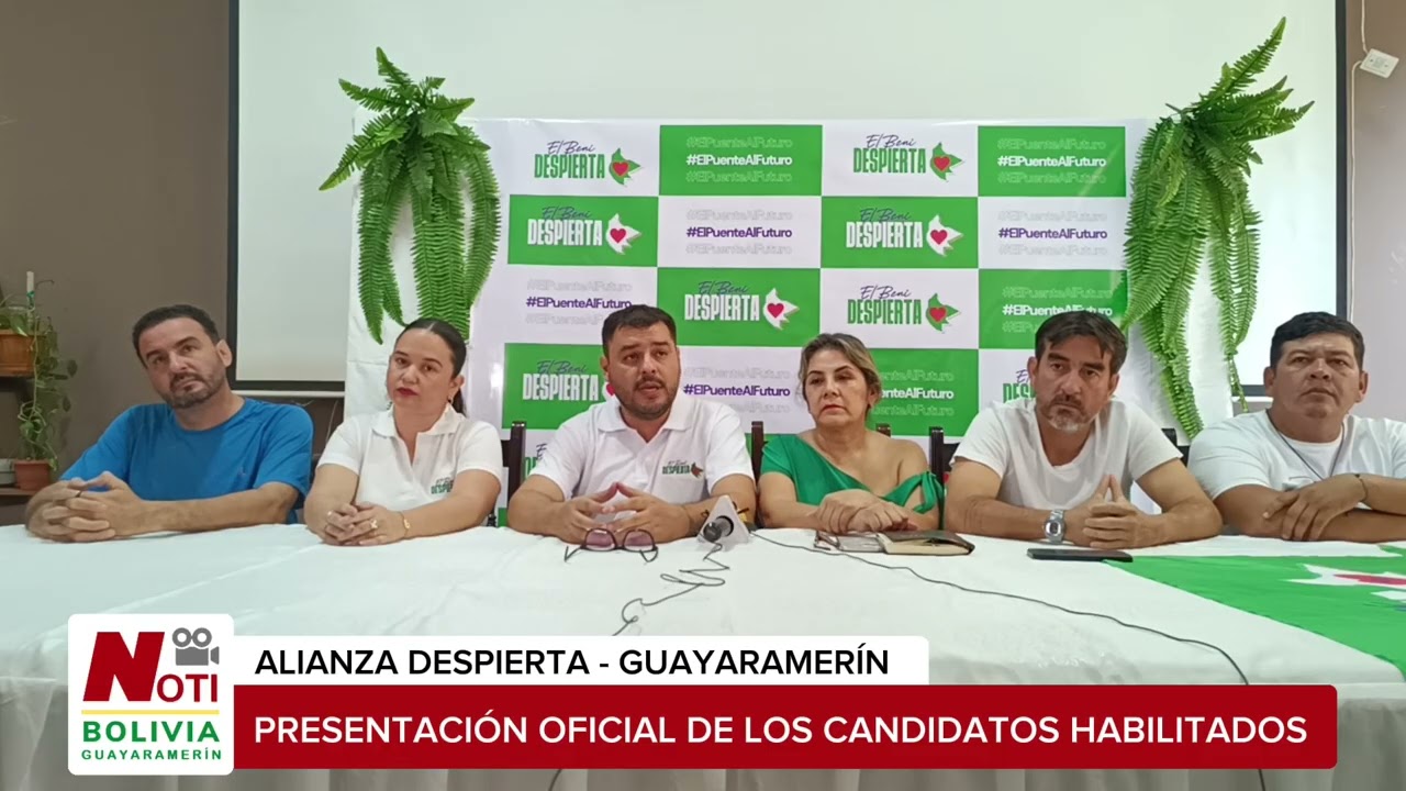 LA ALIANZA DESPIERTA HIZO LA PRESENTACIÓN DE SUS CANDIDATOS HABILITADOS PARA GUAYARAMERÍN
