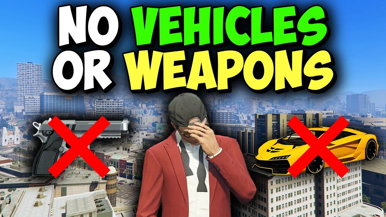 I Played GTA Online WITHOUT Vehicles or Weapons