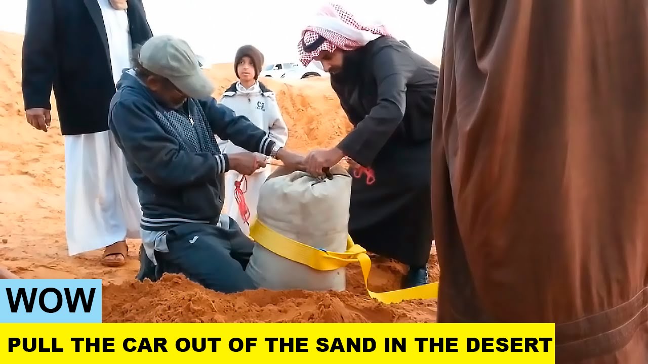 WOW. Use a Sandbag to Pull Your Car Out Of The Sand In The Desert. YouTube