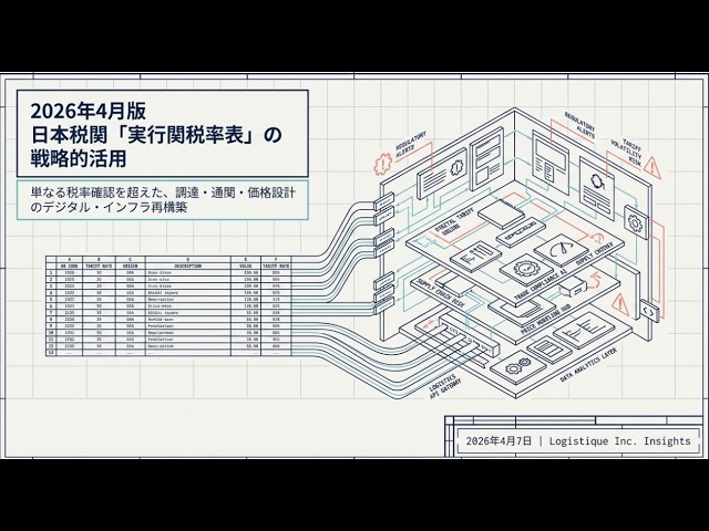 日本税関 2026年4月1日版関税表をどう使うべきか（2026年4月6日