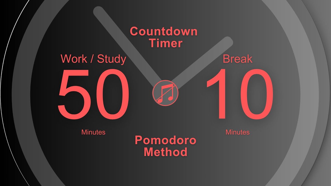 Pomodoro method | 2 x 50 / 10 min - 2 hours of study/work | No music ...