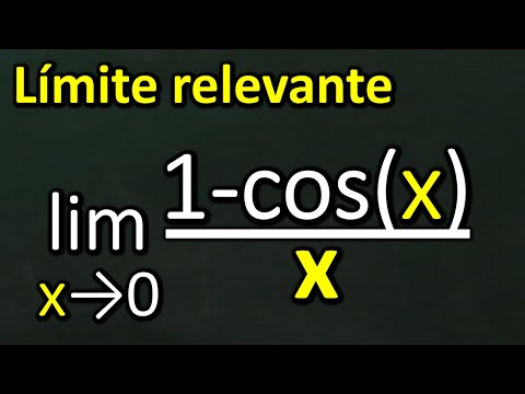 Hallar el límite, cuando x tiende a cero de (1-cosx)/x
