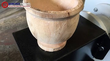 Máy tiện chày cối gỗ tự động SM 1500 I Máy làm chày làm cối gỗ I Máy chế biến gỗ