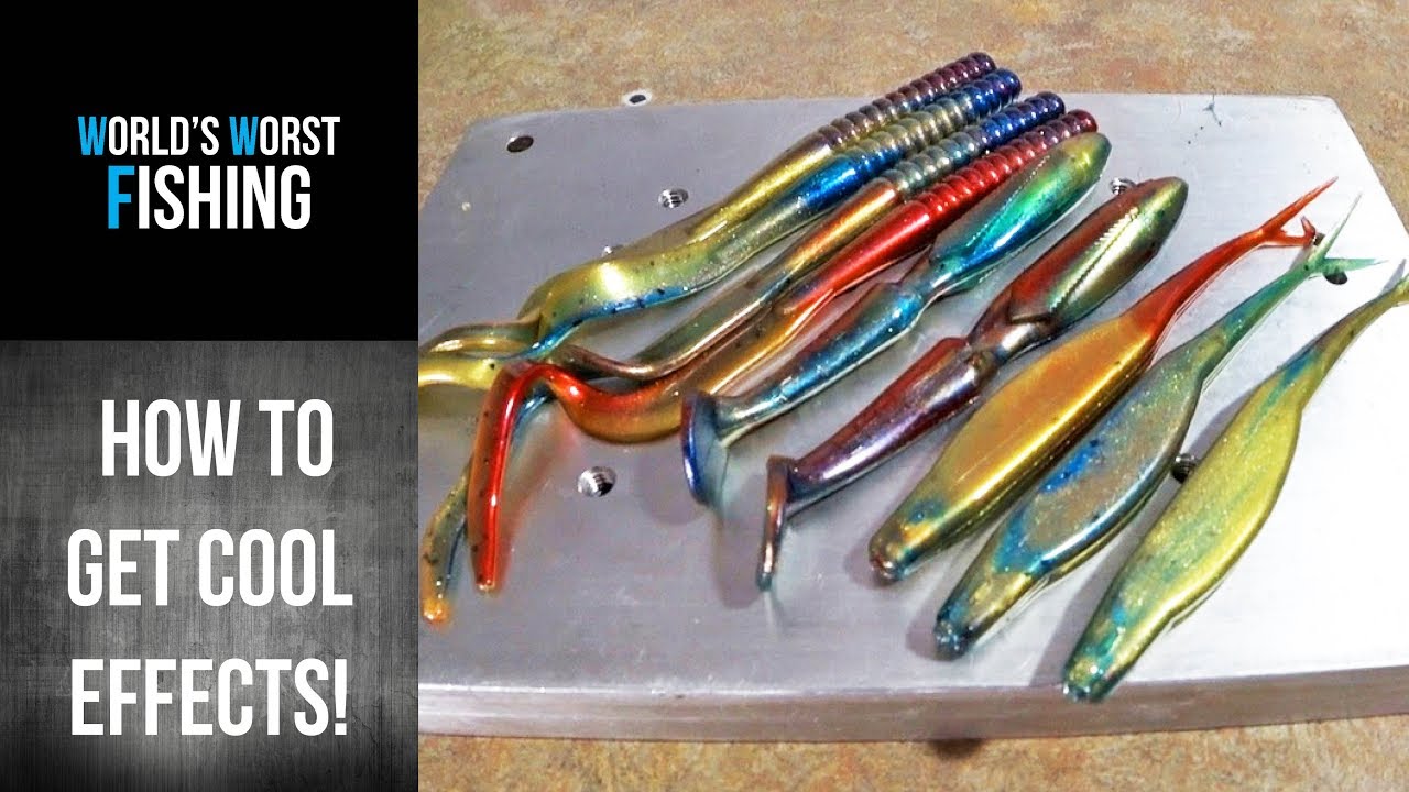 Making Soft Plastic Lures: SPLIT COLOR BAITS 