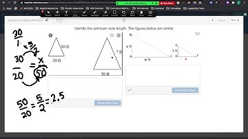 Finding unknown side lengths similar triangles