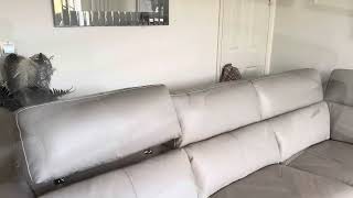 HTL Portofino Leather powered reclining hairdress motion corner sofa designer Suite sofamax ￼￼