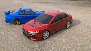 JDM AWD Monsters Battle! Kyosho Fazer MK2 vs. Tamiya TT01E Compare, Speed Test &amp; Race!