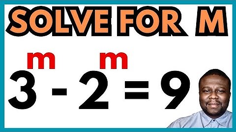 Norway | Can You Solve This? | 3^m - 2^m = 9 | Find m | Exponential Algebra