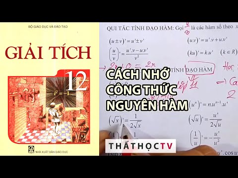Ôn Tập Giải Tích 12 Chương 3 - Cách Nhớ Công Thức Nguyên Hàm