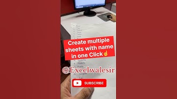 Create Multiple Sheets with Name in one Click☝️#excelwalesir #exceltricks #computertips #ytshorts