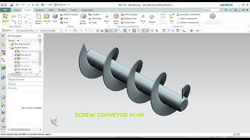 Screw conveyor  in NX 10.0 - use of swept