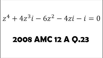 Complex Solutions to a Complex Equation (2008 AMC 12 A Problem 23)